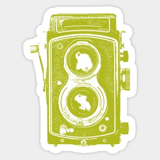 Vintage Old Style Camera Vector Illustration Sticker